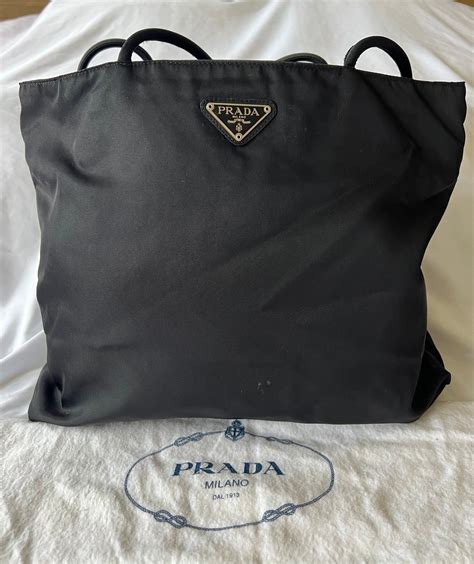 prada nylon tote vintage|pre owned prada nylon bag.